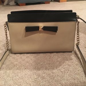 Kate Spade black and beige crossbody purse