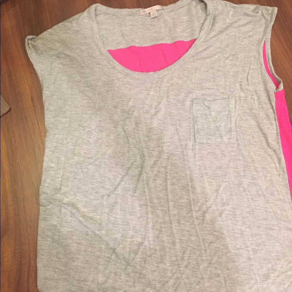 Grey and pink shirt