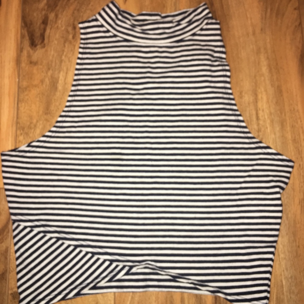 Hollister striped crop top