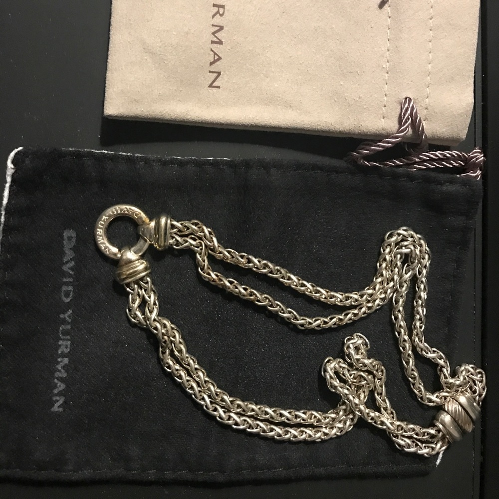 David yurman double wheat chain with gold
