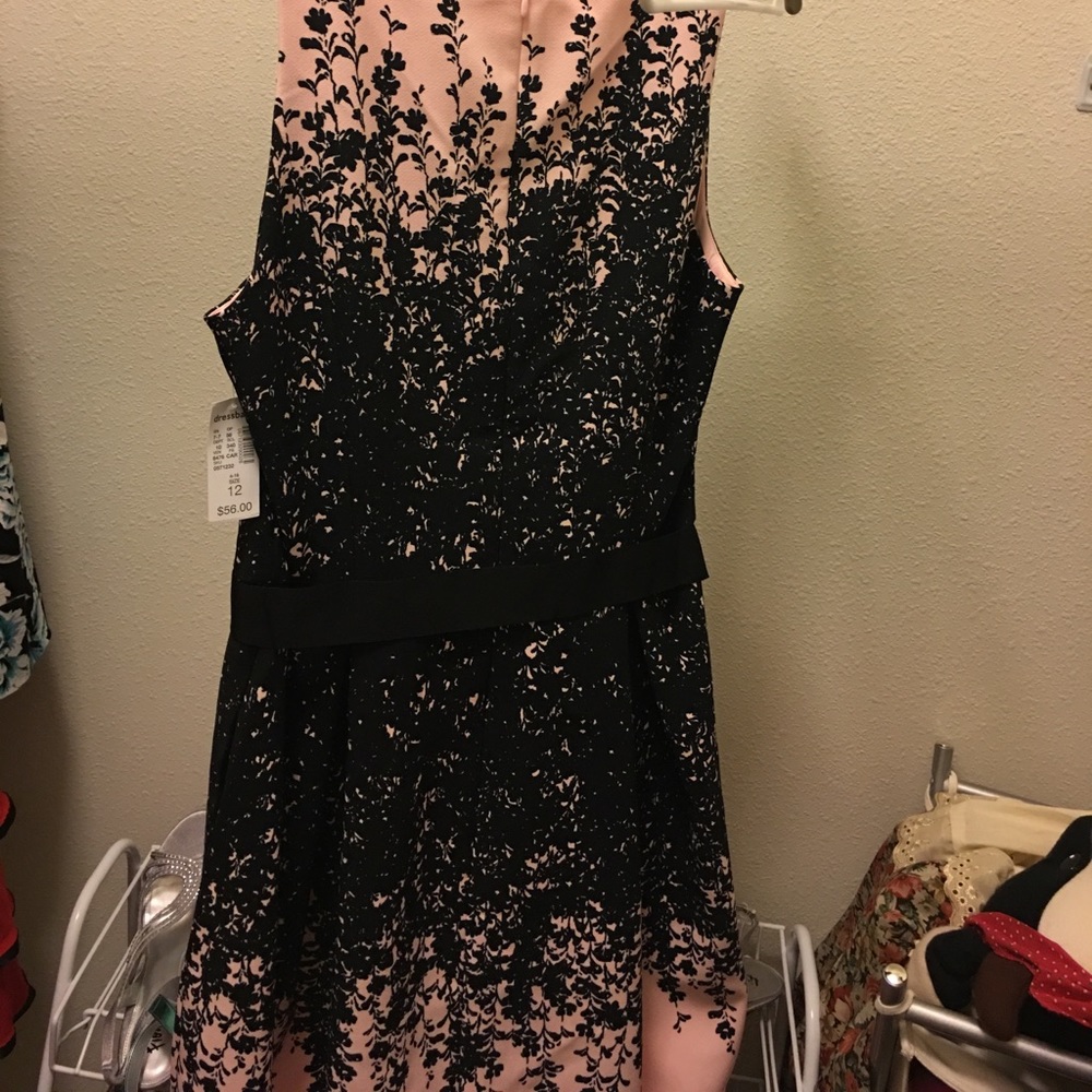 Dress Barn pink and black dress