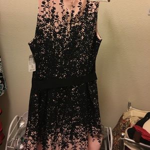 Dress Barn pink and black dress