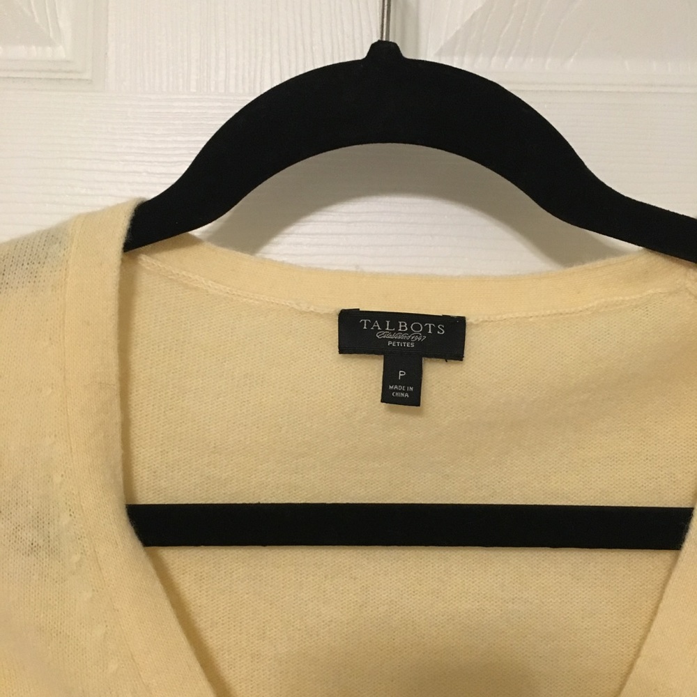 Talbots yellow cardigan