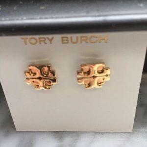 Tory Burch T Logo Stud Earring 16K Gold Plated