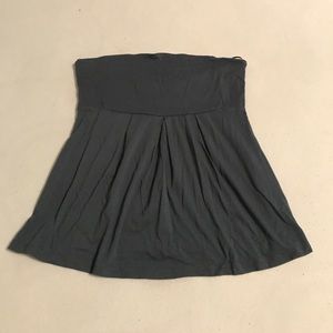 Women's dark green THE LIMITED strapless top
