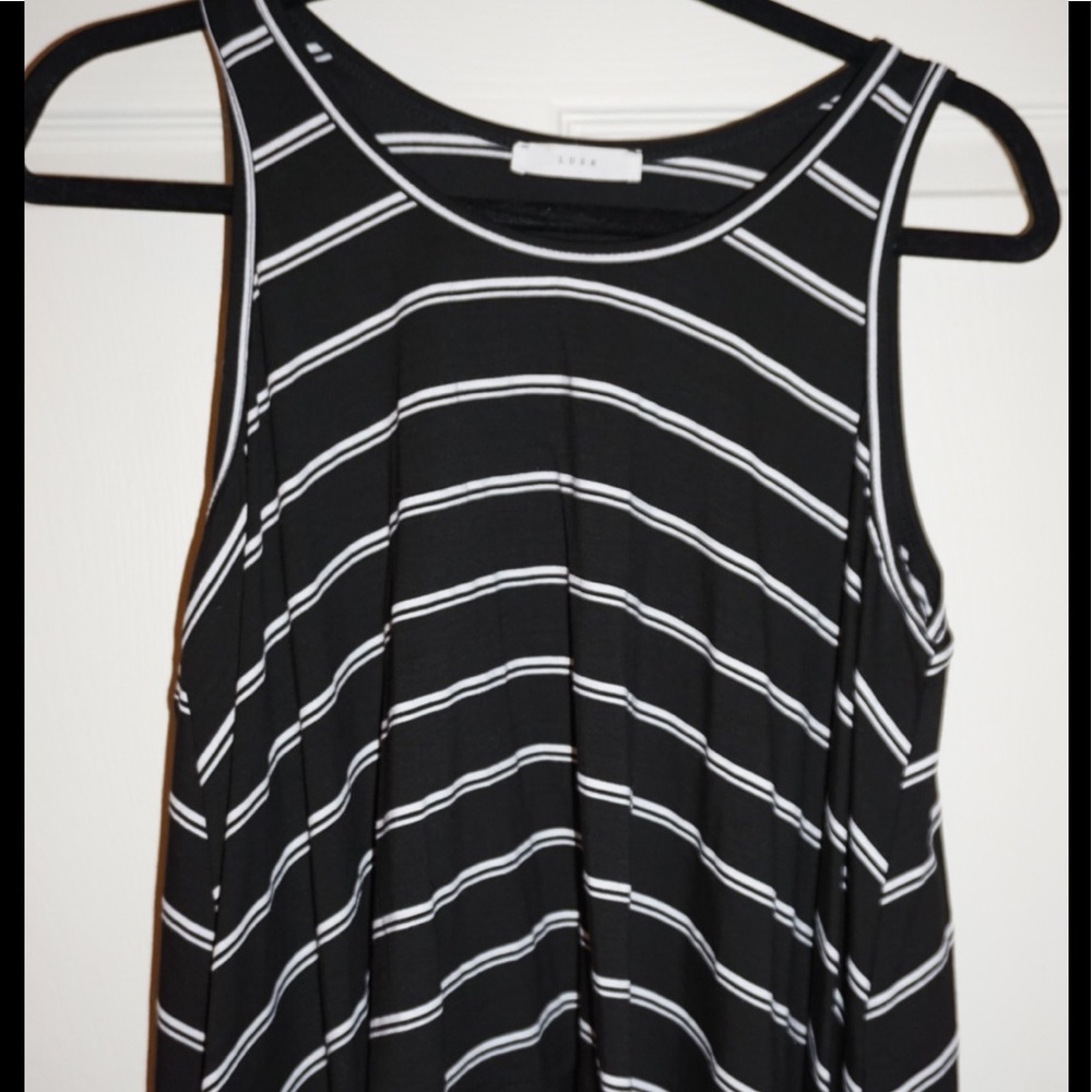 Black and white striped top
