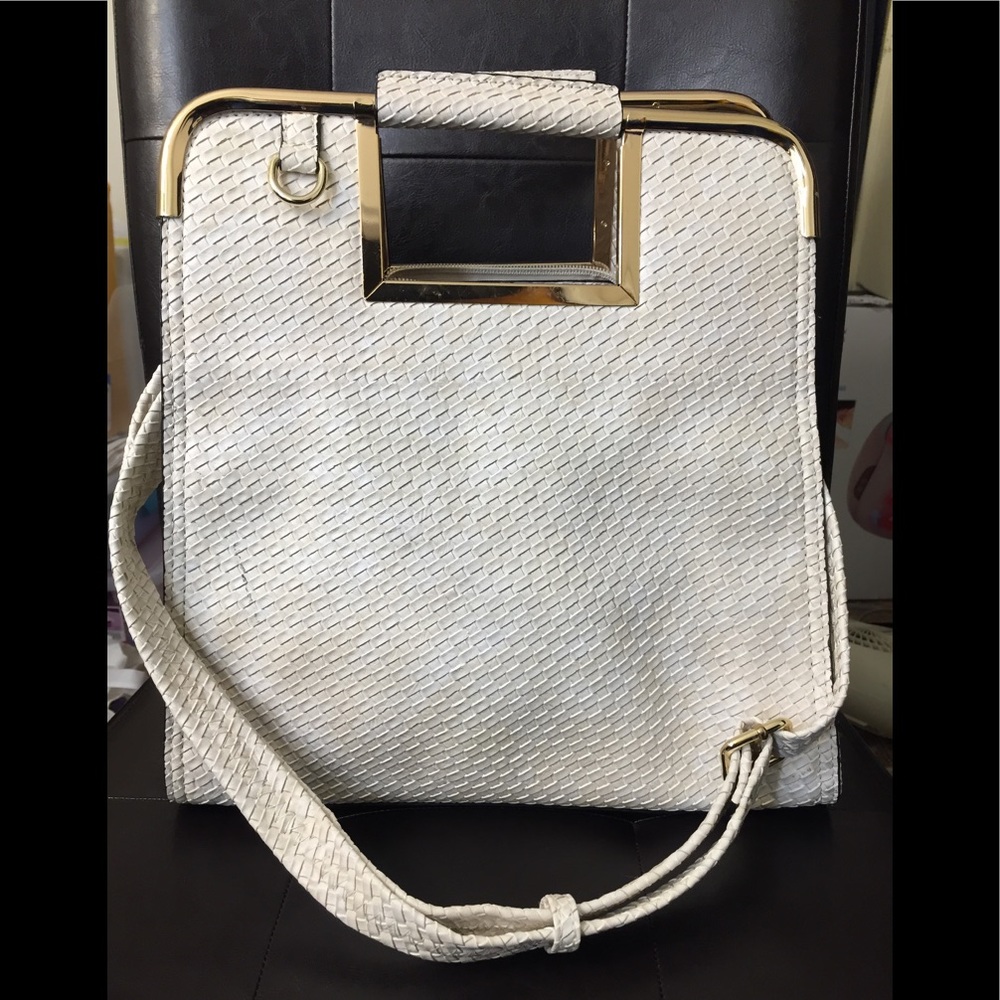 Classy white lady's handbag