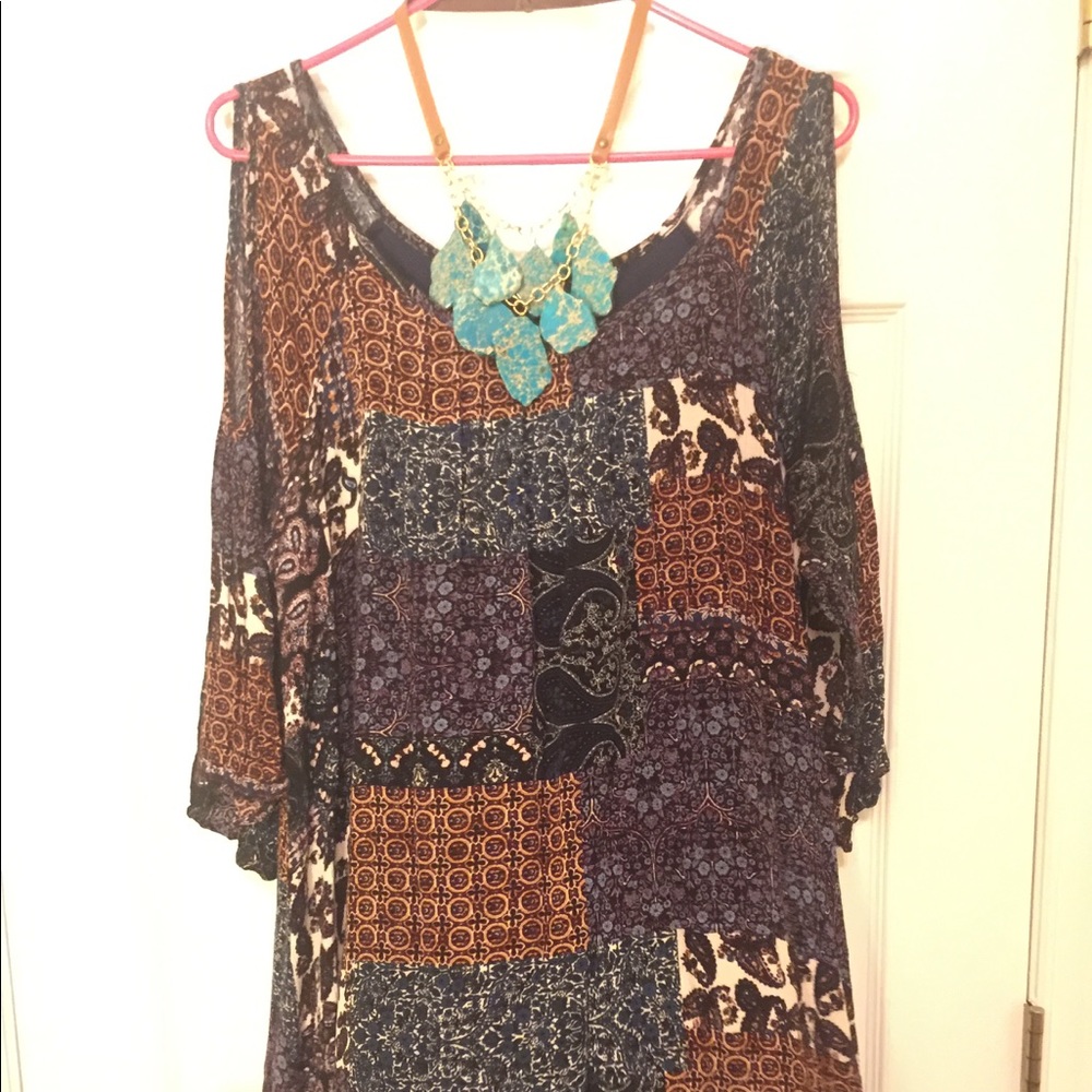 Boho Cold Shoulder Tunic
