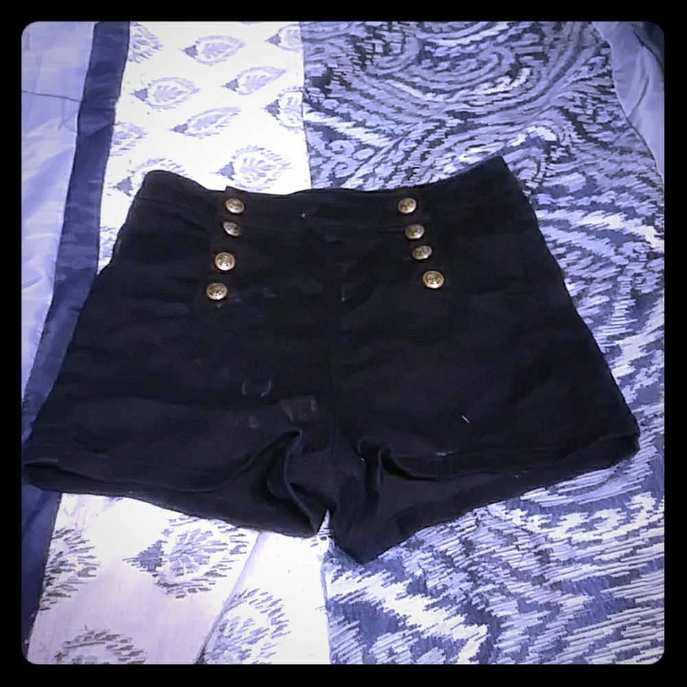 High waisted Button Up Shorts