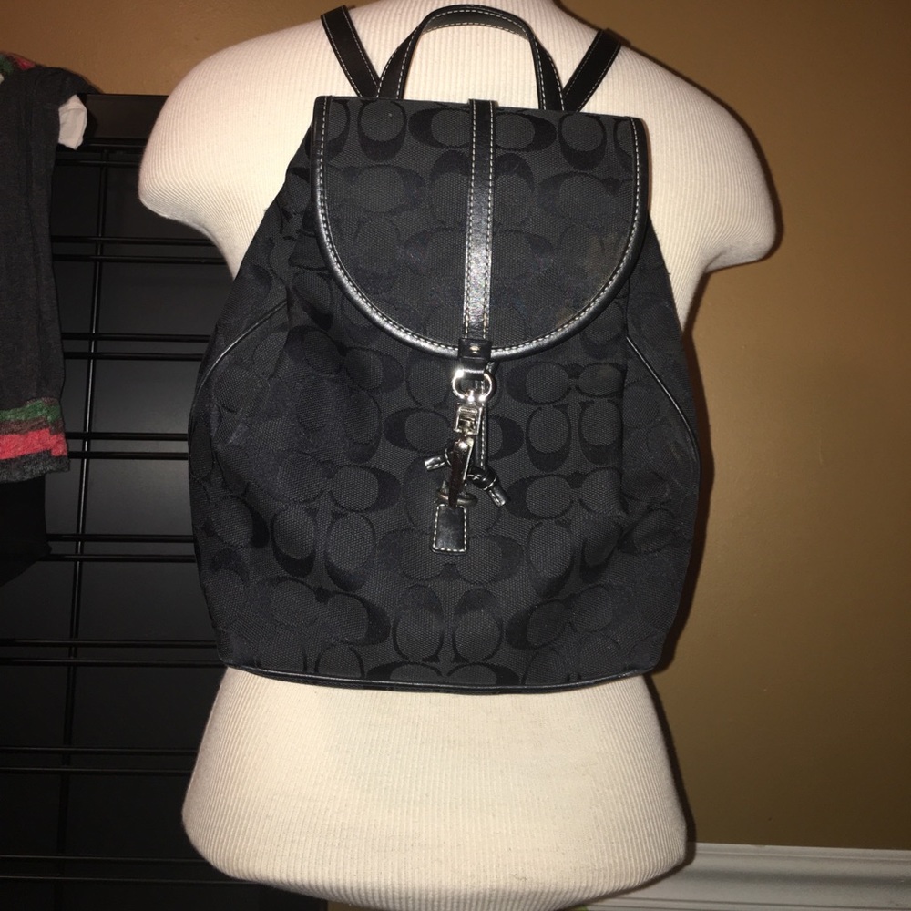 Black Coach Backpack