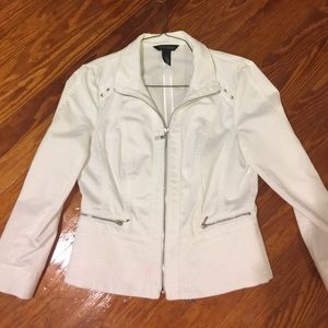 WHBM White Moto Jacket