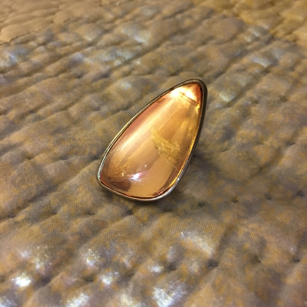Peach Glass Ring