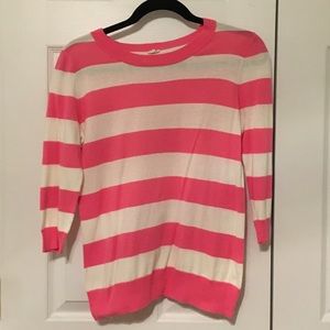 Jcrew striped cotton sweater