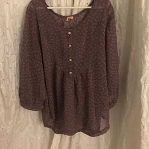 Sheer peasant blouse