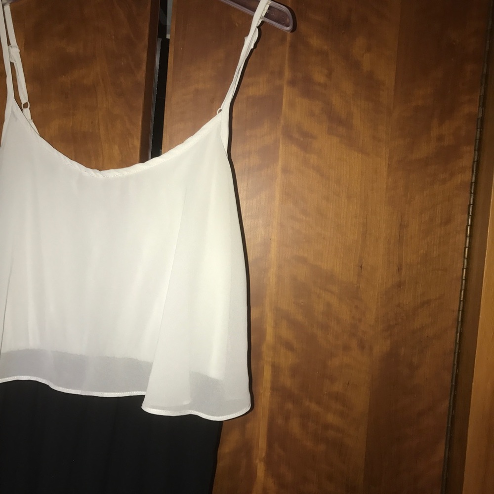 Black and white maxi dress