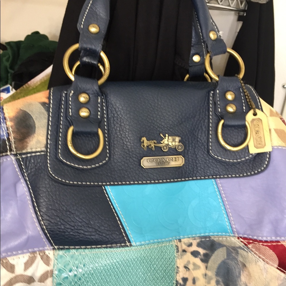 Coach handbag bright colors.