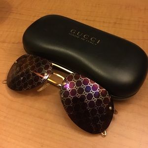 Gucci monogram/hologram sunglasses
