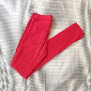 Red Urban Outfitters BDG High Rise Cigarette Jeans