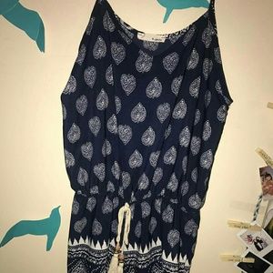 Blue Tribal Romper