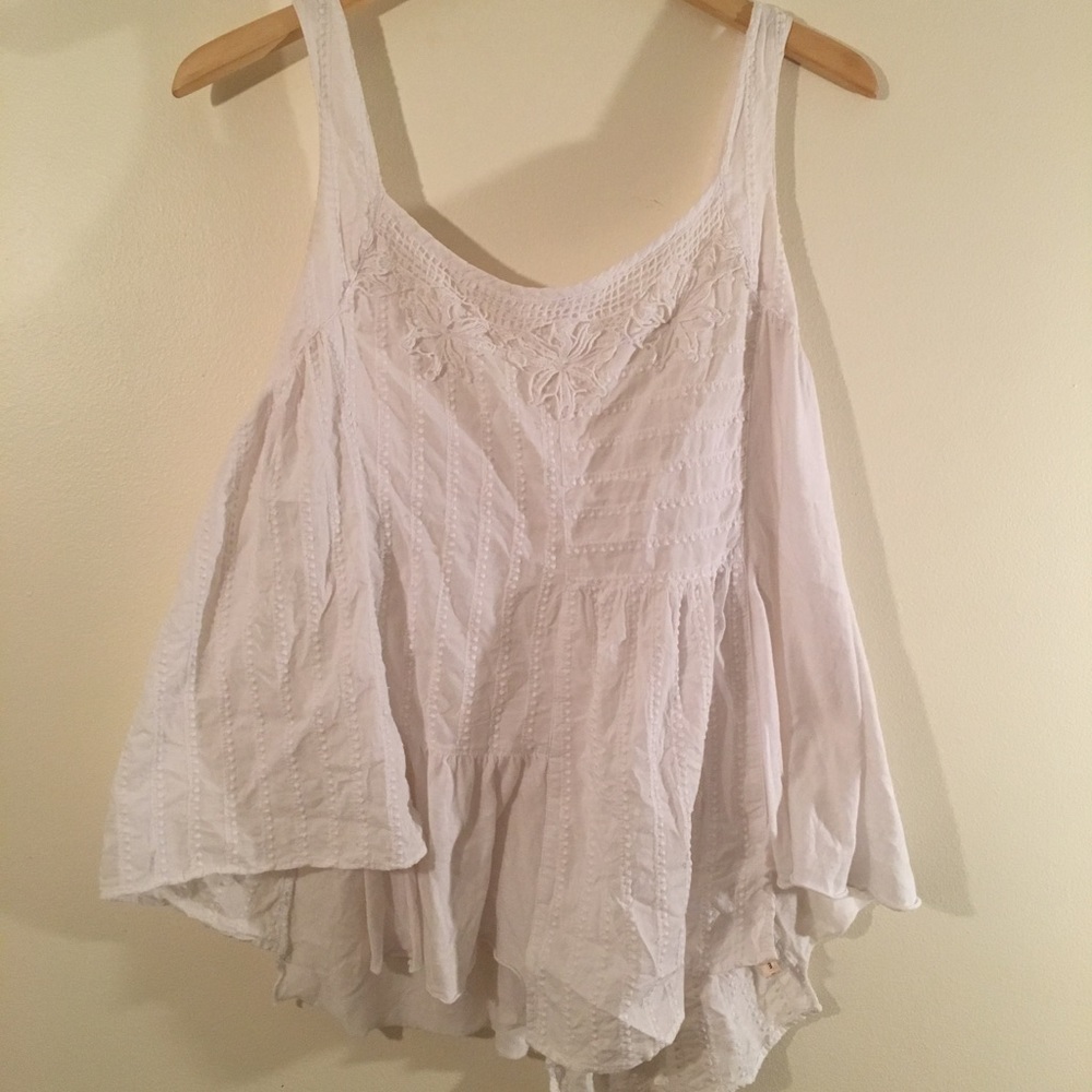 🌼Anthropologie Lilka White Eyelet Patchwork Tank