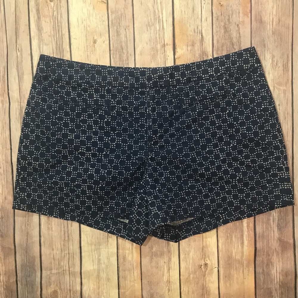 Navy white polka dot shorts