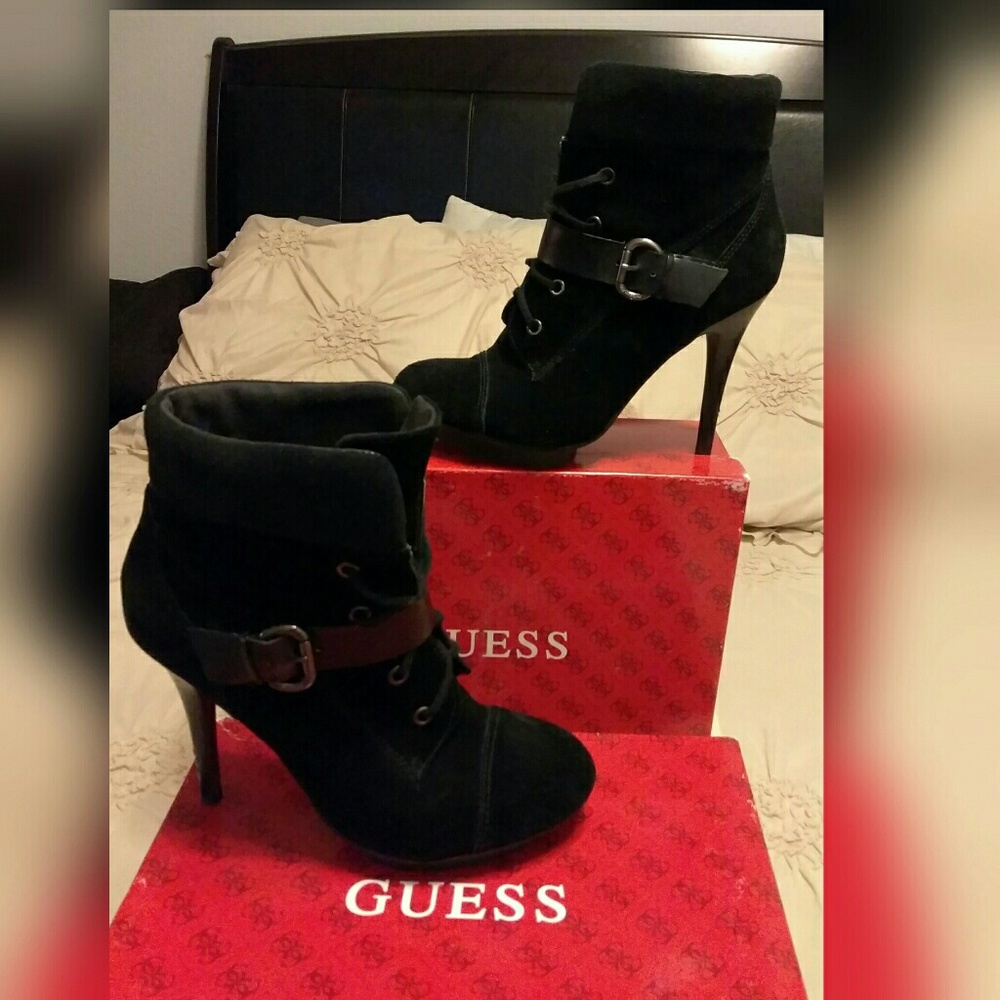 Guess bootie hitop heels
