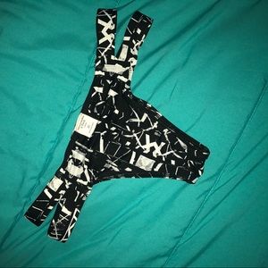 Black & White bathing suit bottom