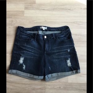 Forever 21 Denim Distressed Shorts