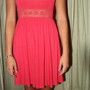 Pac Sun LA hearts pink dress