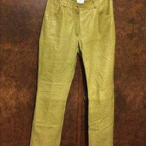 Dior leather green pants. Authentic
