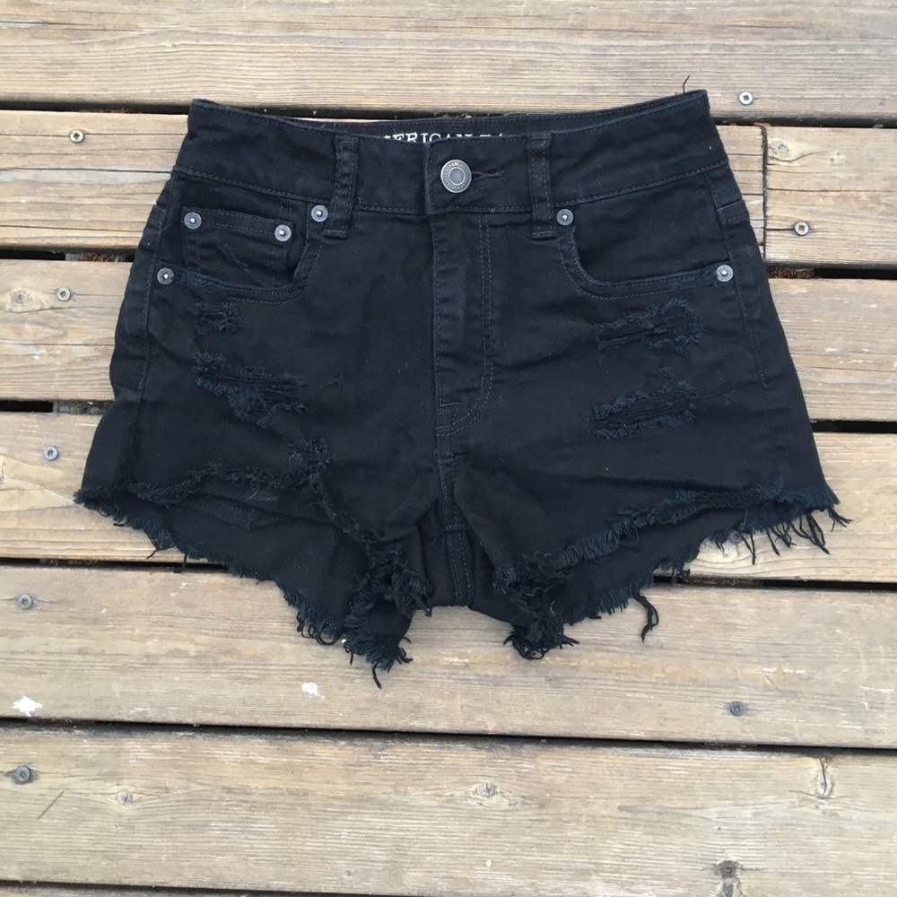 Distressed American Eagle Jean Shorts