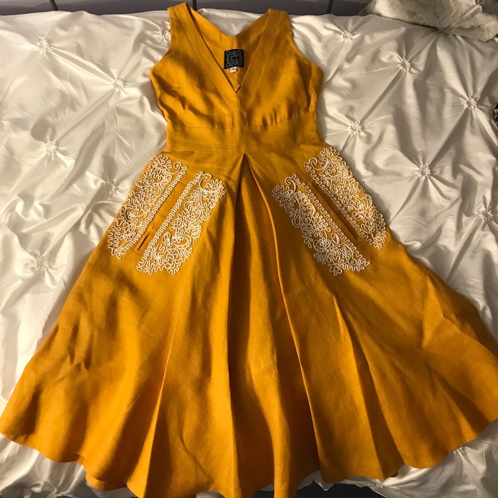 Cynthia Rowley Yellow Midi Dress
