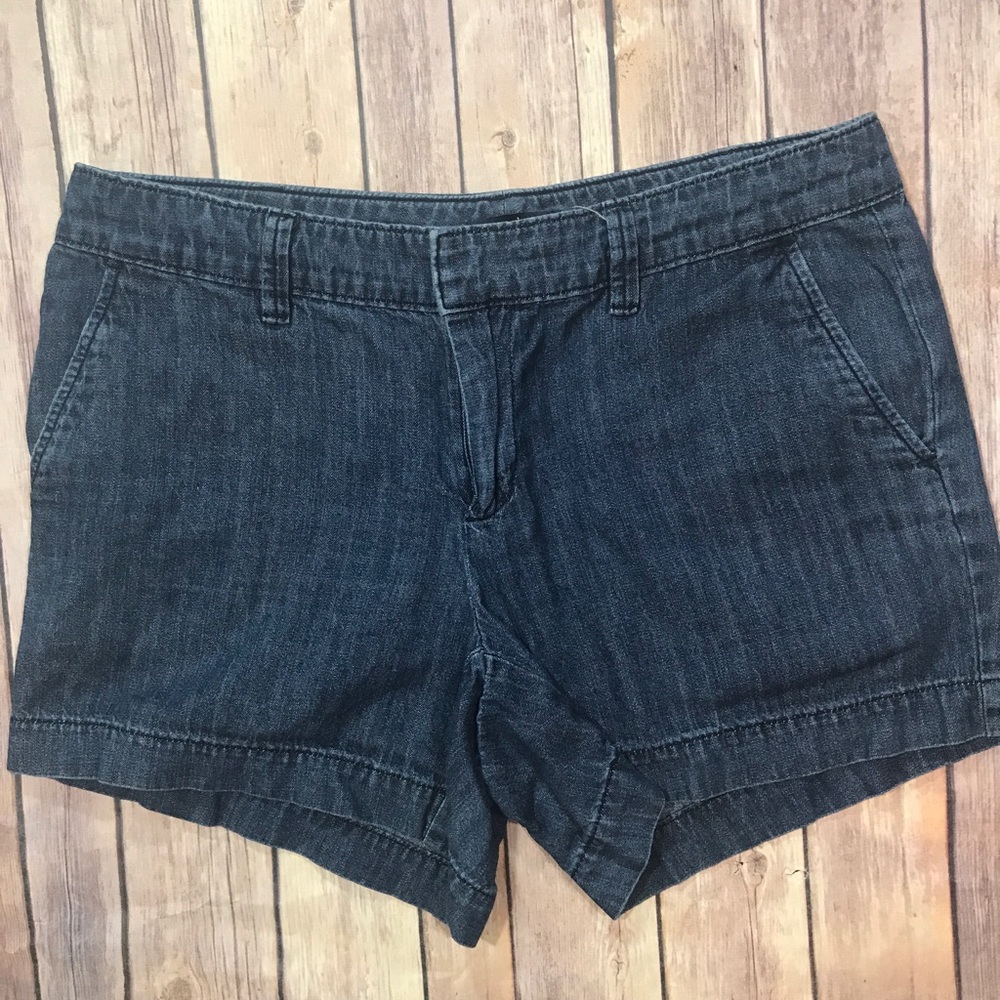 Denim chambray shorts