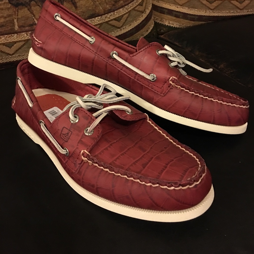 Men's Red Sperry Top Sider Shoes
