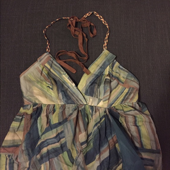 Max Azria halter neck handkerchief dress in size 2 - Picture 3 of 4