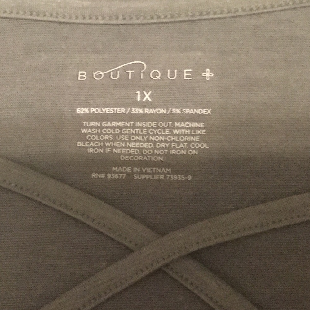 I Came I Saw I Contoured 🆕 1X plus size Top gray - Picture 7 of 7
