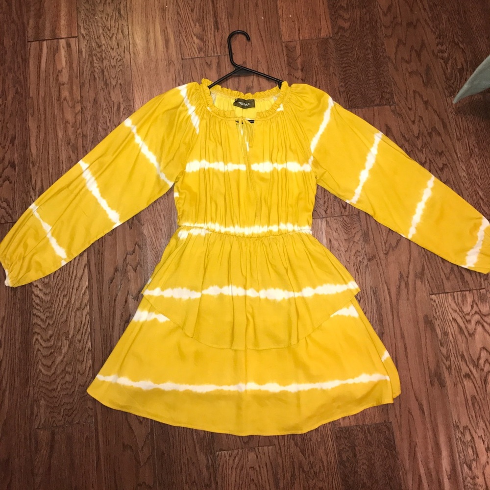 Long Sleeve Yellow Dress
