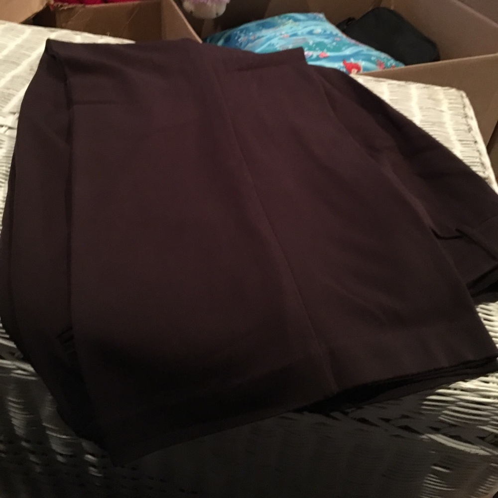 Brown wide leg dress pants