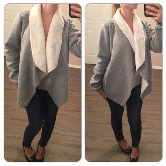 Cozy Gray Fleece Jacket - Picture 2 of 5