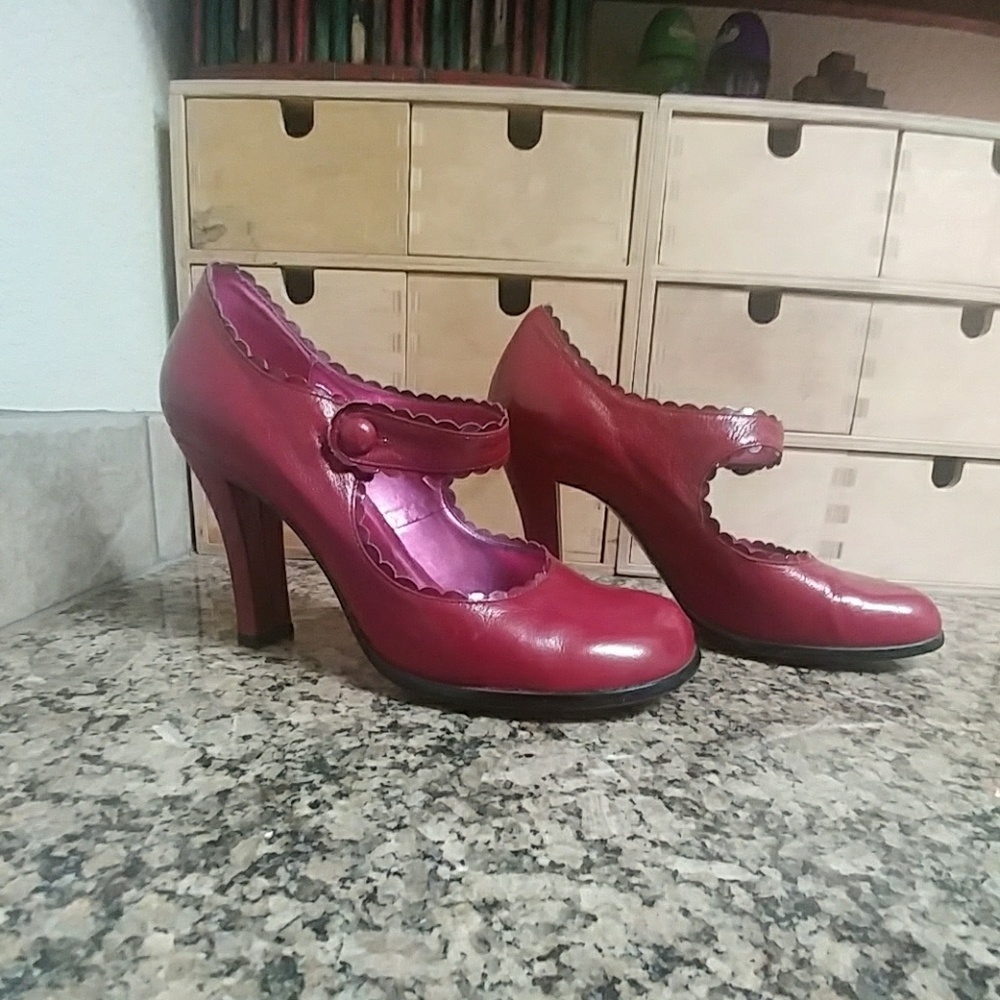 Red Mary Jane Pumps by XOXO