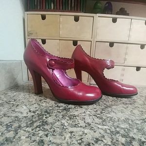 Red Mary Jane Pumps by XOXO