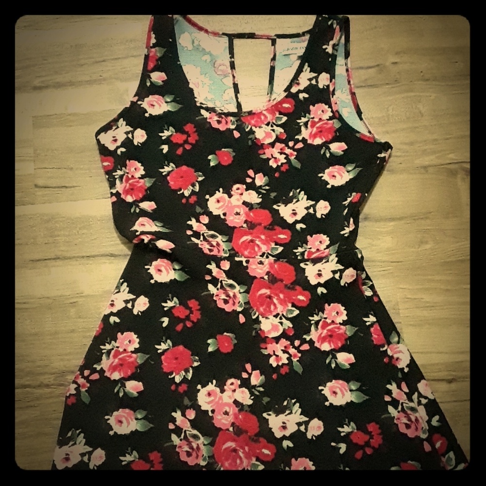 Black flower dress