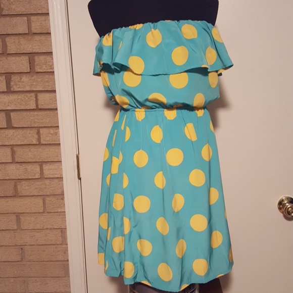 Boutique polka dot Peaches & Cream dress - Picture 1 of 4