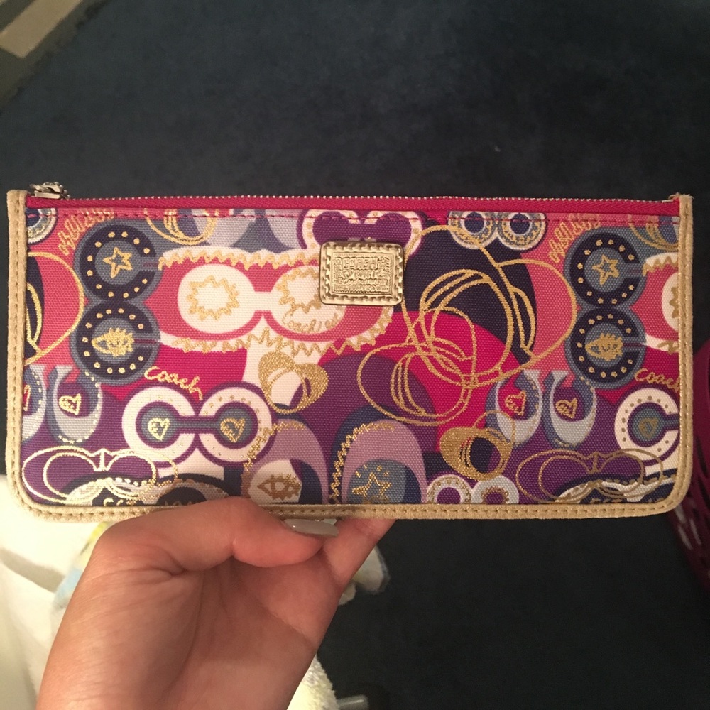 Coach Pouch or Makeup Bag  // Poppy Edition