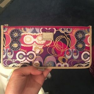 Coach Pouch or Makeup Bag  // Poppy Edition