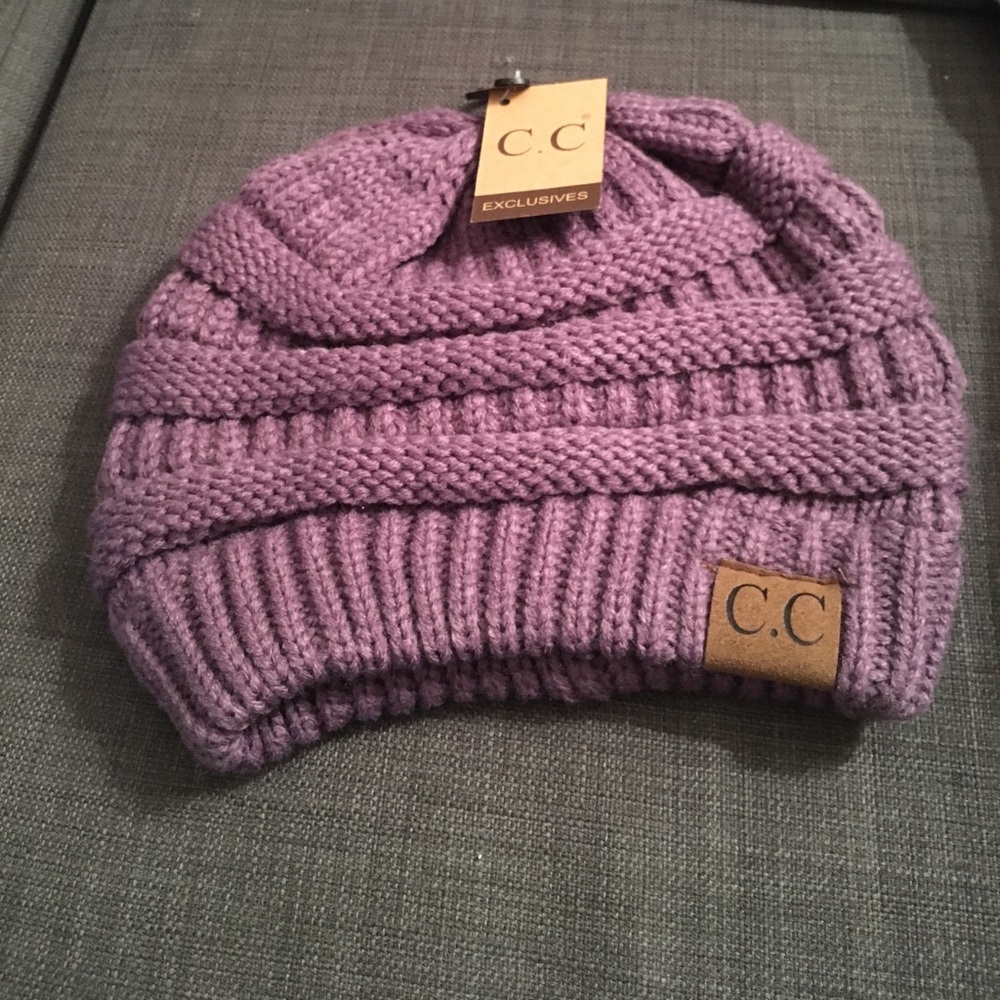 Purple CC beanie