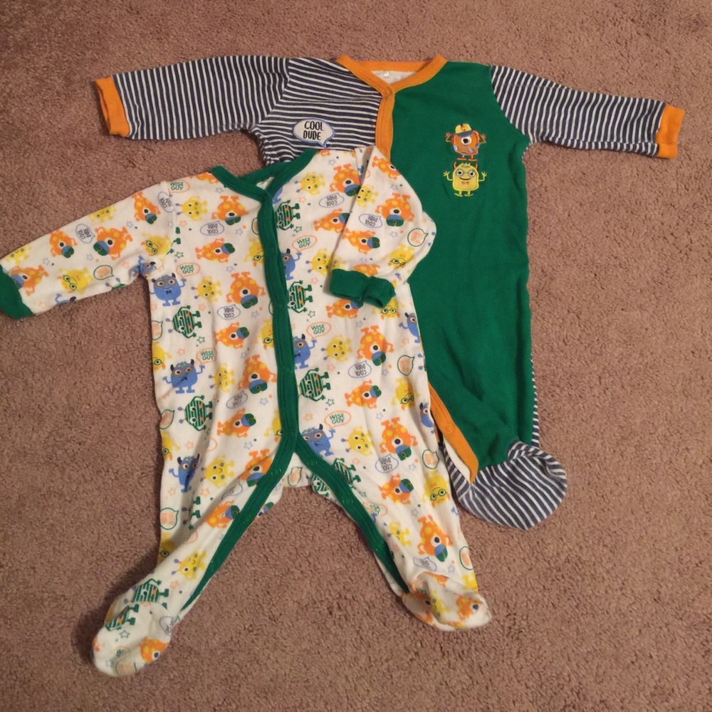 3 - 6 Month Alien Sleeper Footsies (set of 2)