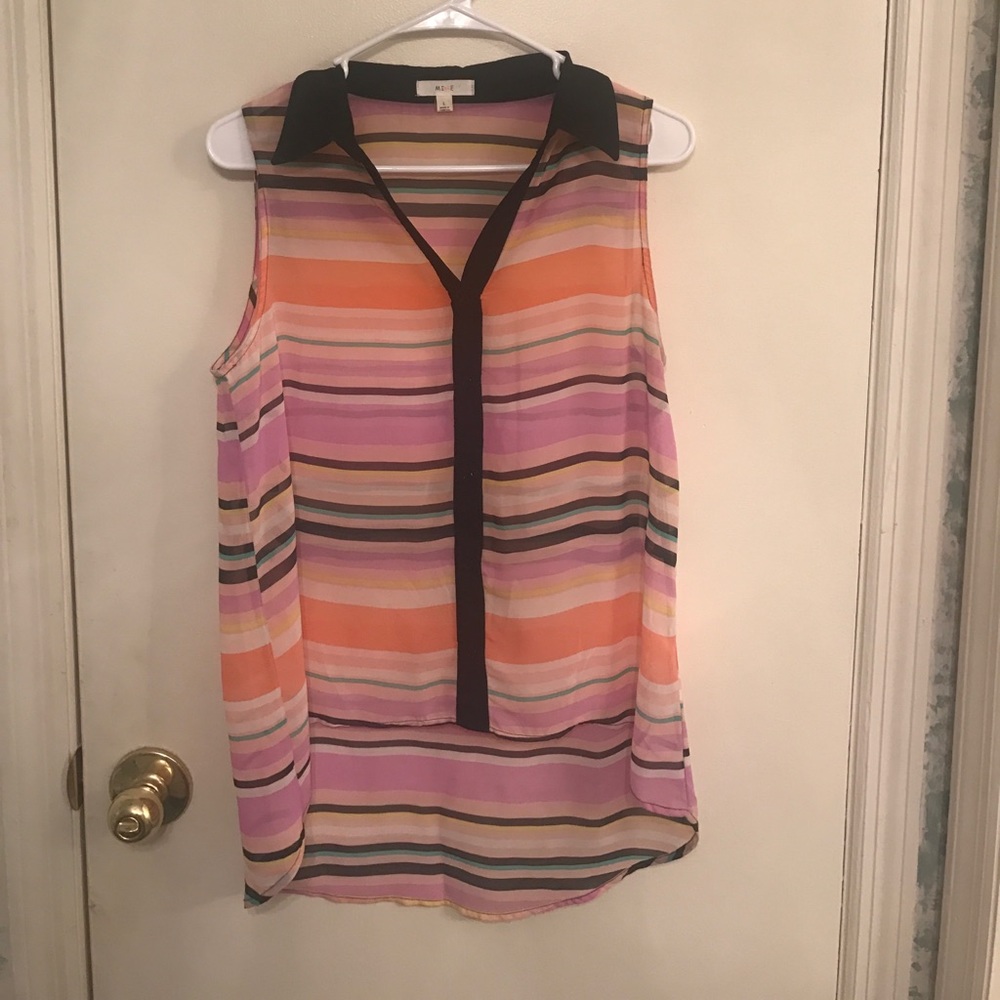 Striped sleeveless Blouse
