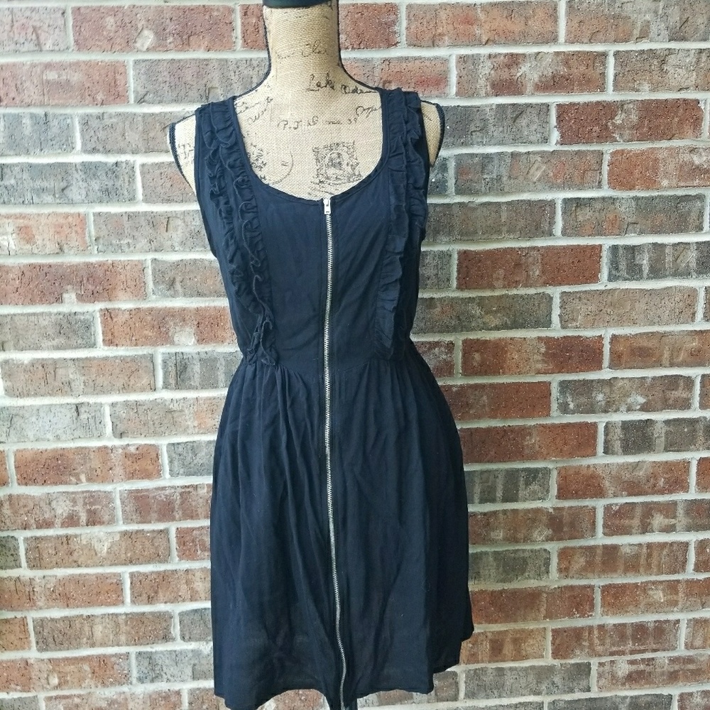 Ruffled Zipper Dress
