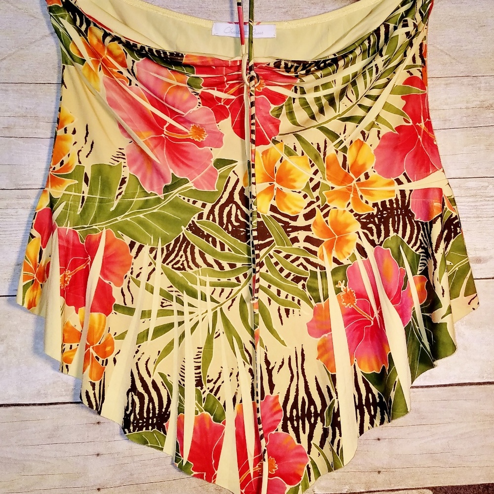 Handkerchief Tropical HALTER Colorful sz Lg (446)